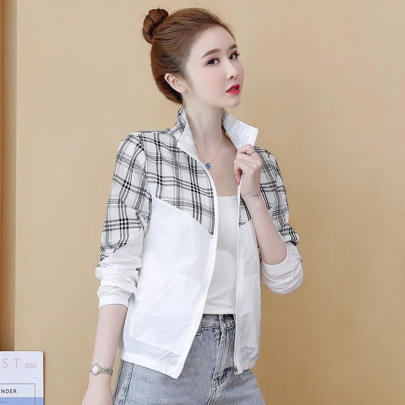 防晒衣女2025夏薄款百搭户外运动拼接小个子显高韩版短款外套女