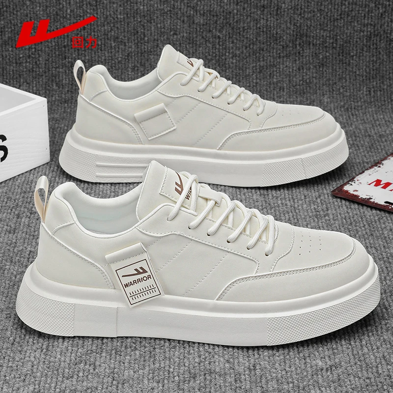 回力男鞋冬季新款青少年潮流百搭休闲小白板鞋男士厚底耐磨潮鞋子