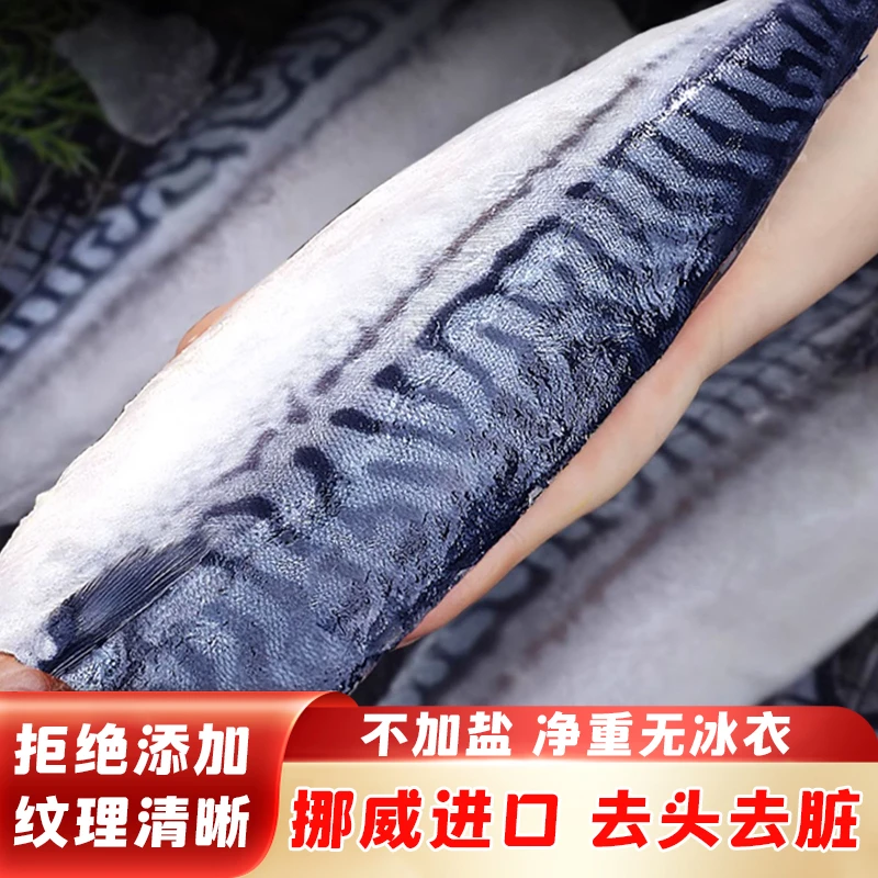 翔之鱼挪威进口青花鱼片600g 鲭鱼香煎新鲜整条鲜切鲜嫩美味冷冻