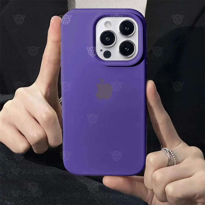 打工人苹果14液态硅胶15ProMax紫水晶iPhone13简约12磨砂11手机壳
