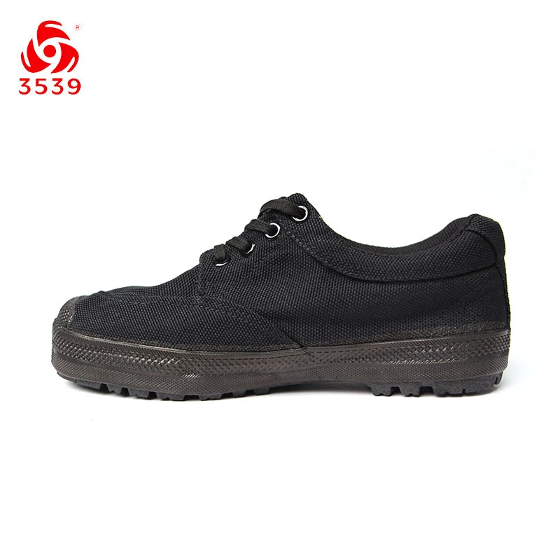 3539帆布鞋春秋作训男鞋09-5耐磨透气工作鞋低帮解放鞋黑色劳保鞋