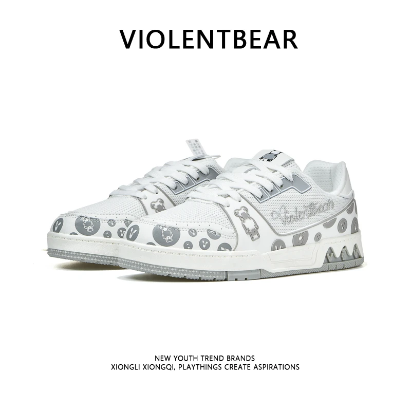 VIOLENTBEAR/暴力熊男鞋轻奢时尚情侣经典百搭低帮休闲鞋6688.Y