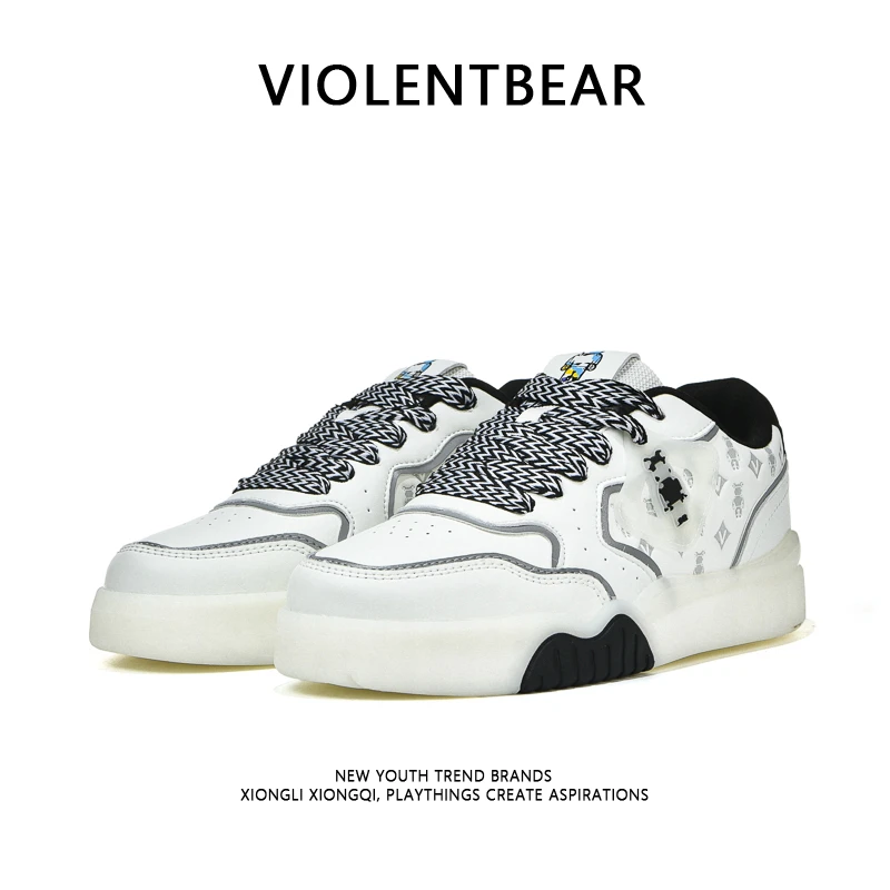 VIOLENTBEAR/暴力熊绅士男鞋时尚女鞋情侣经典低帮休闲板鞋B107