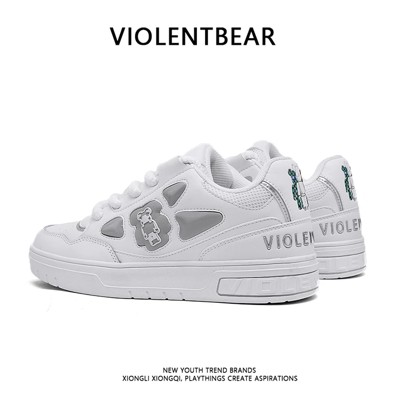 VIOLENTBEAR/暴力熊男鞋时尚轻奢女鞋情侣厚底潮鞋休闲板鞋609