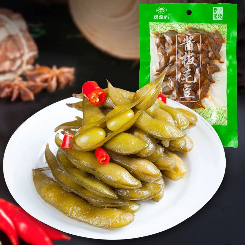 湖南常德酱板毛豆特色新鲜卤味香辣小吃简约包装零食充饥夜宵批发