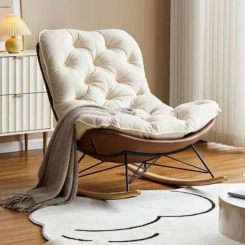 蜂窝摇摇椅北欧摇椅躺椅轻奢懒人家用大人单人沙发椅阳台休闲椅子