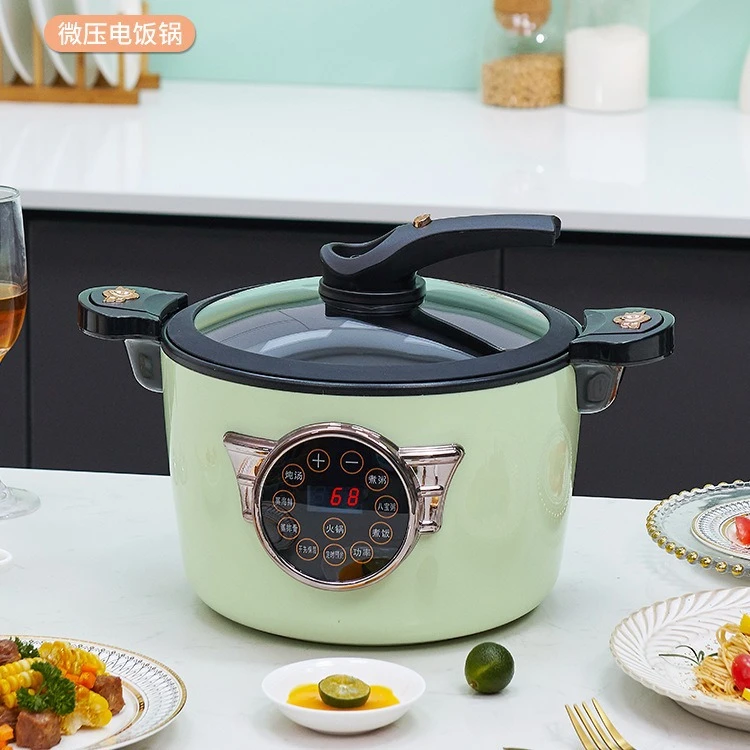 多功能微压锅宿舍大容量中式汤锅不粘锅高颜值微压煮饭炖汤电饭煲