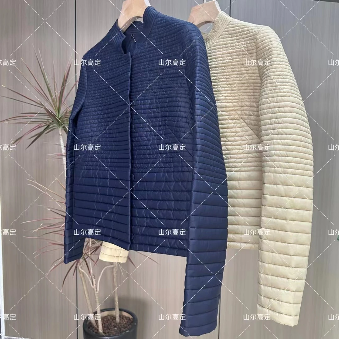 【秋风无意】女士蓝色棉服短外套#79