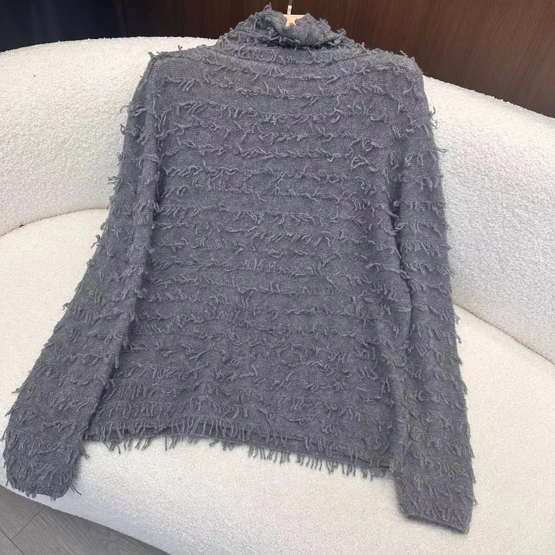 【瑾萱】100%山羊绒手工拉毛慵懒感羊绒衫