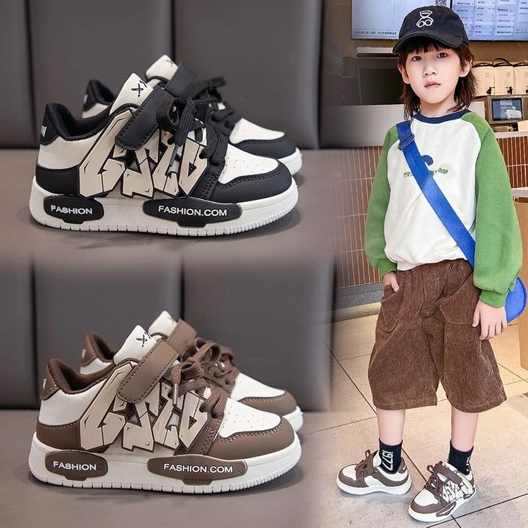 春秋运动鞋男童女童板鞋休闲鞋6岁12岁中大童百搭软底透气春季9岁