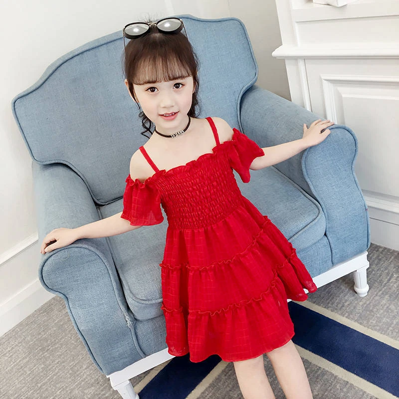 25新款夏季女童连衣裙暑假游玩6-12岁小女孩显瘦收腰中大童裙子