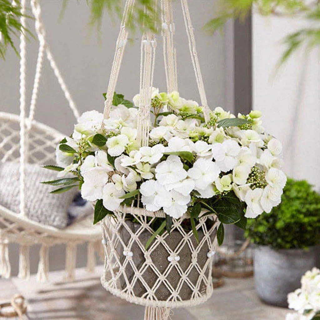 【沁心】白色落跑新娘 爬藤垂吊绣球花卉盆栽