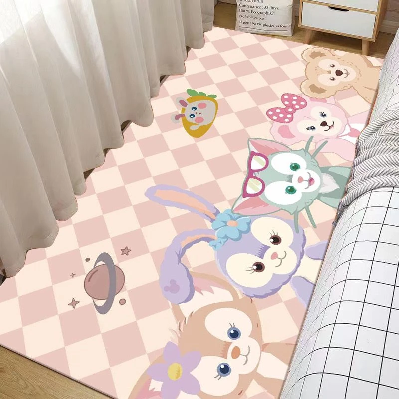 网红卡通床边毯玲娜贝儿客厅飘窗儿童房瑜伽垫可爱少女心满铺地垫