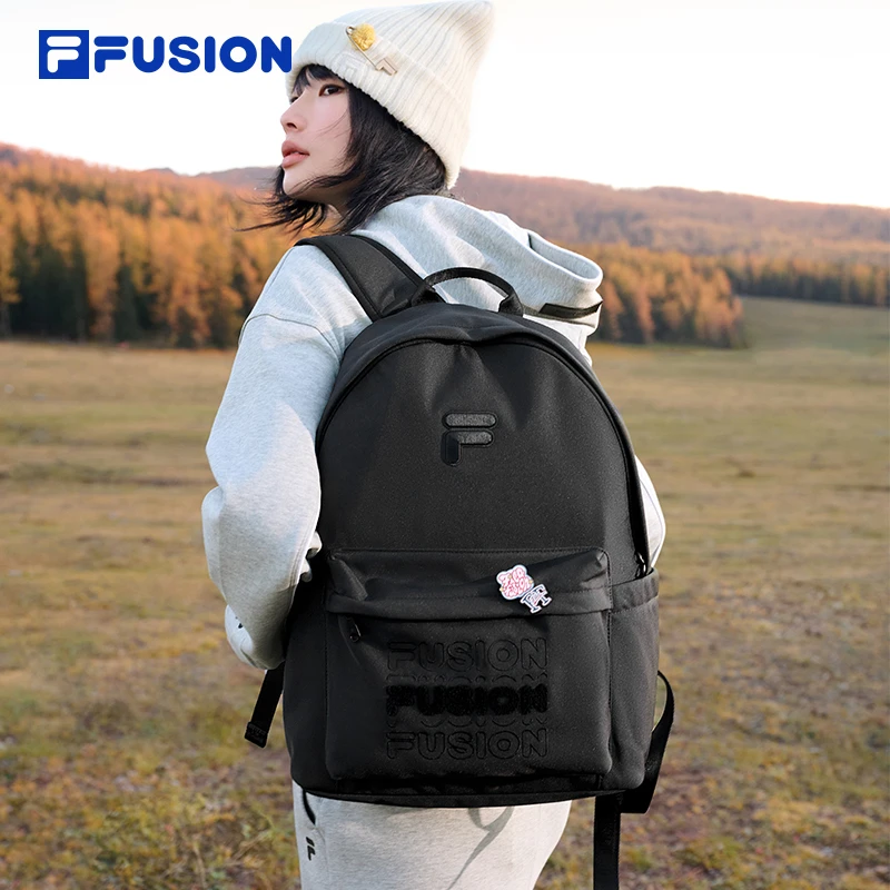 FILAFUSION斐乐情侣背包24冬款男女款双肩包电脑包书包T13U443102