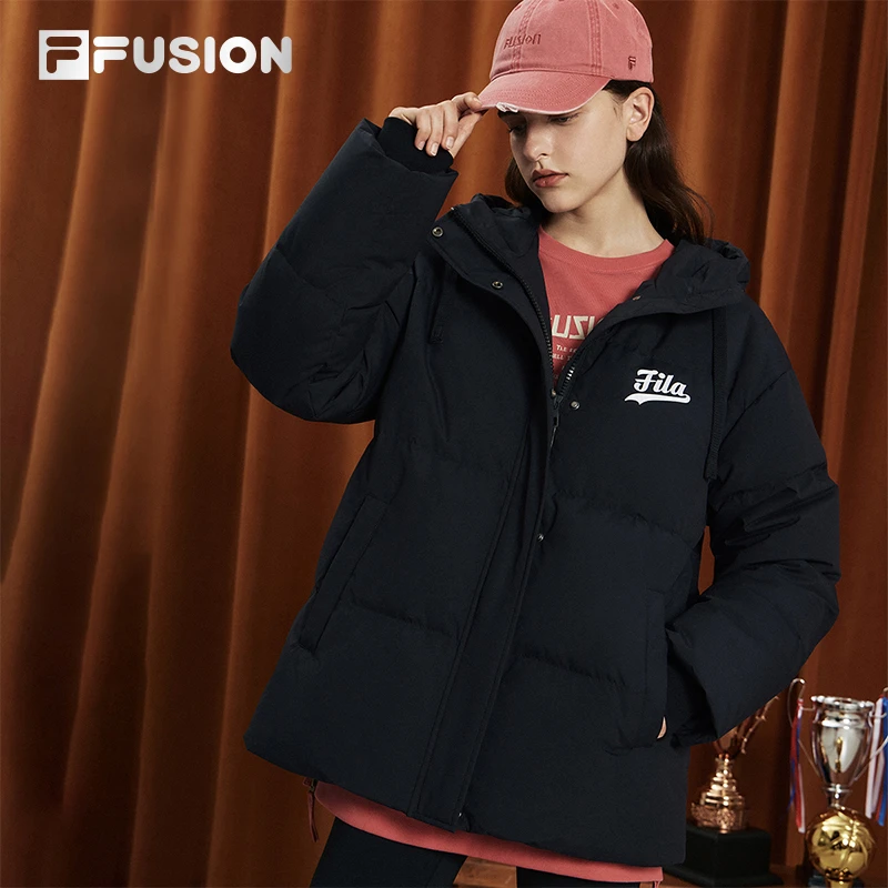 Fila/斐乐冬季女士潮流时尚户外防风运动连帽羽绒服T11W342911F