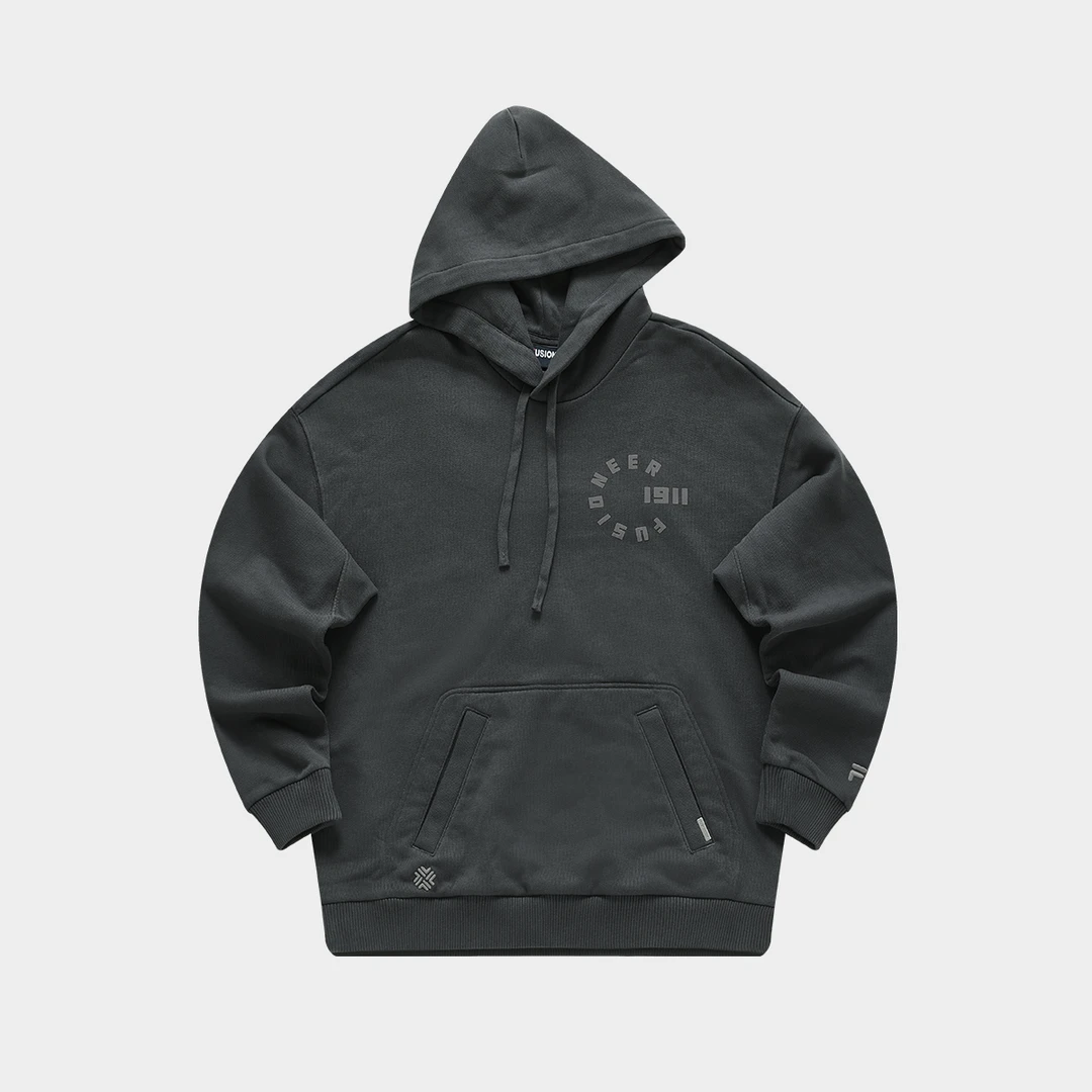 Fila/斐乐男女同款潮流运动超宽松连帽卫衣舒适情侣T11U413204F