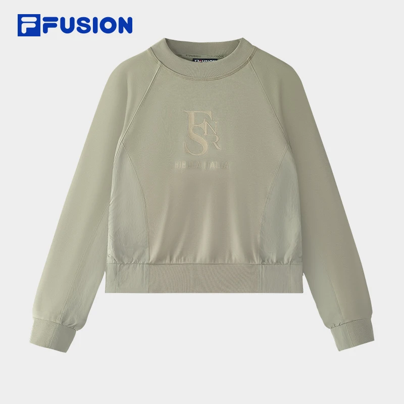 FILA/斐乐潮牌秋季女款运动休闲简约圆领多彩长袖卫衣T11W435203F