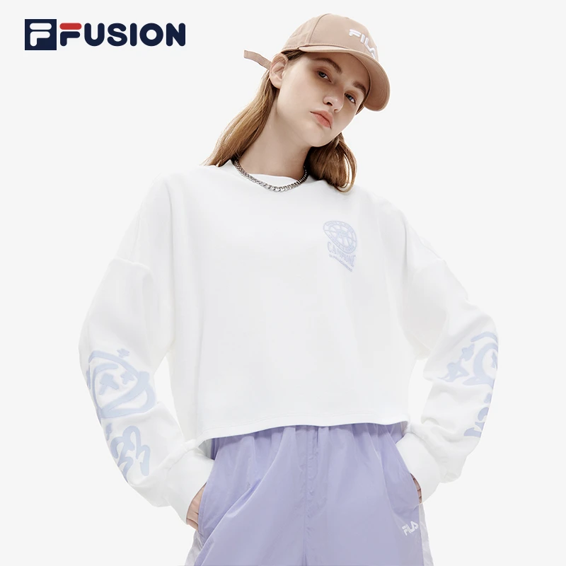 【欧阳娜娜同款】FILA FUSION斐乐潮牌2022秋新款卫衣T11W235202F
