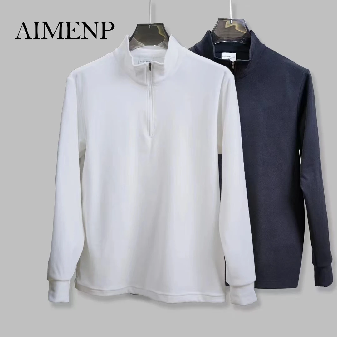 [AIMENP加绒款]自发热秋冬新款半拉链套头卫衣男女同款长袖运动款