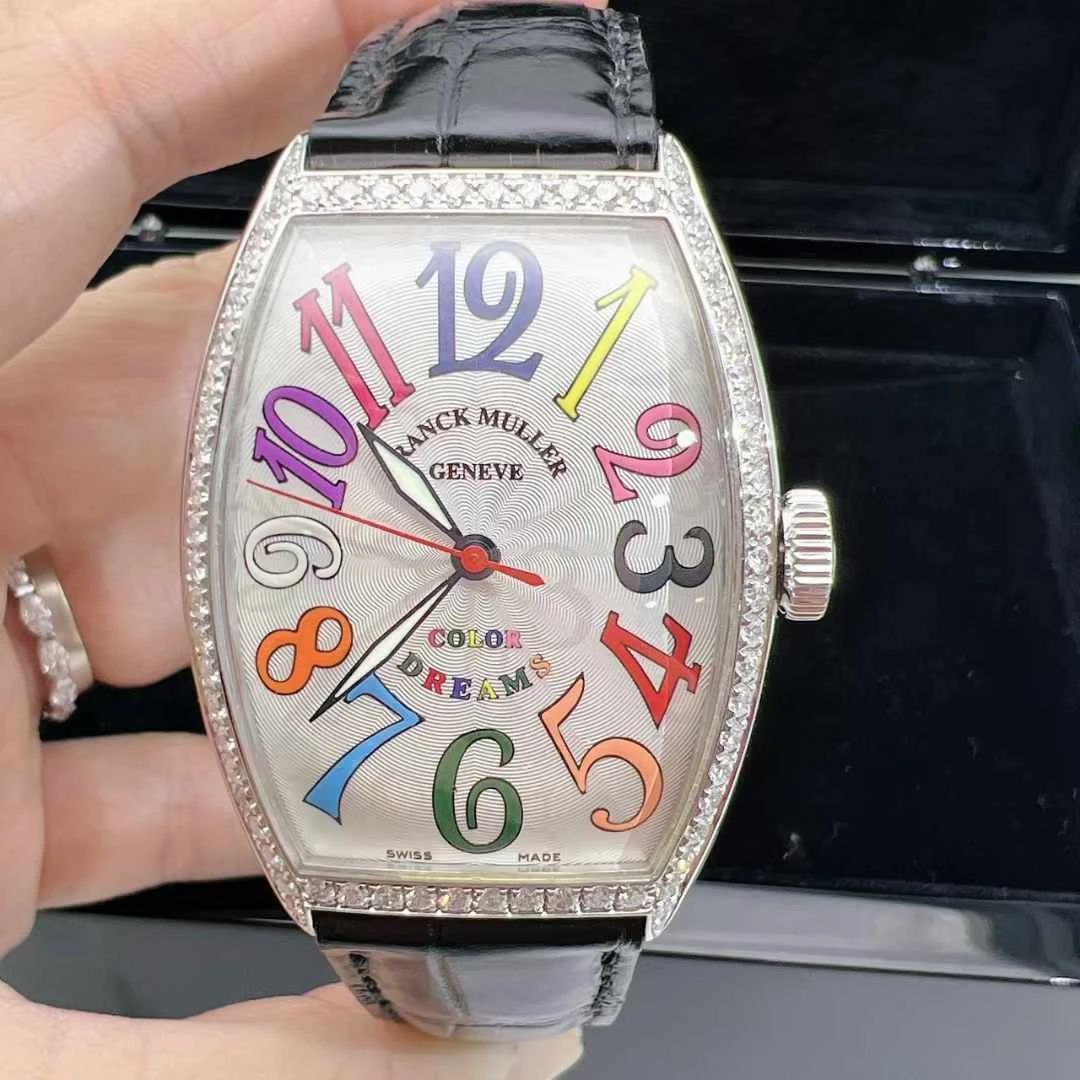 95新 Franck Muller/法兰克穆勒 45*32mm白金后钻自动机械女表