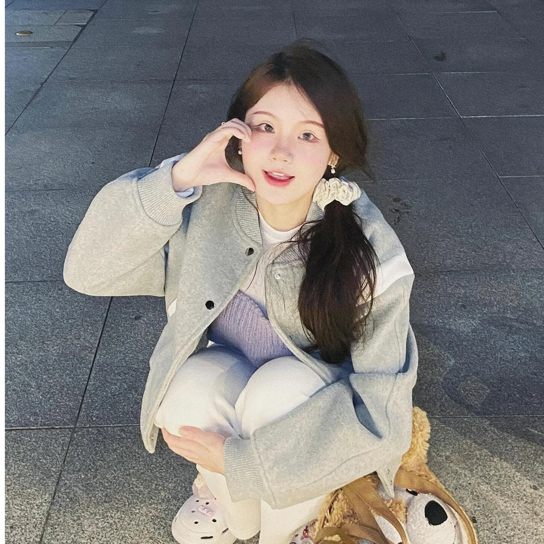 【防华棉复合牛奶丝320#厚的复合奥粒绒420克】短款棒球服女
