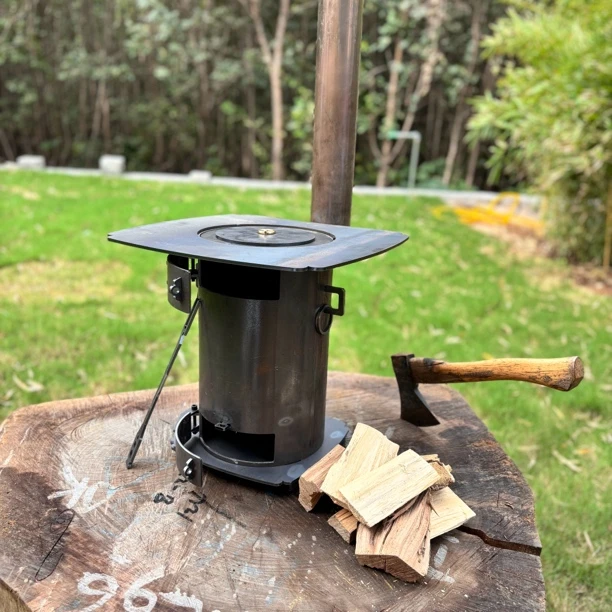 户外圆形方盘气化炉