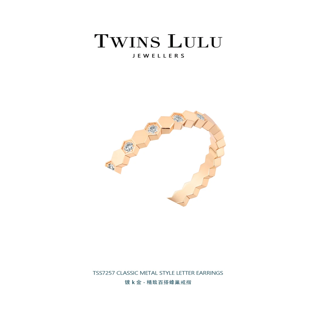 925银合成锆石戒指 气质轻奢百搭镶嵌精致时尚玫瑰色戒指TSS7257