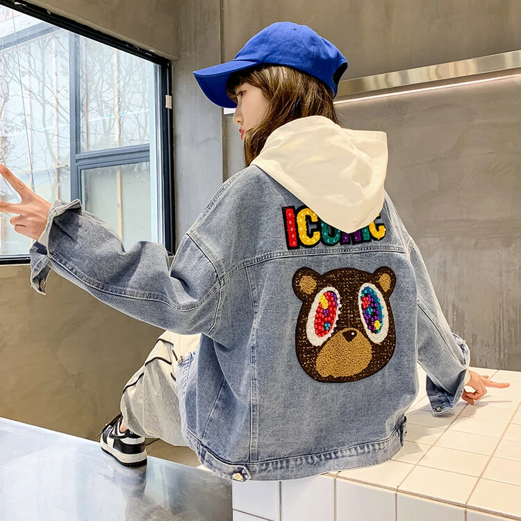 【所希】2024年女童牛仔外套春秋儿童休闲洋气中大童春季时髦潮