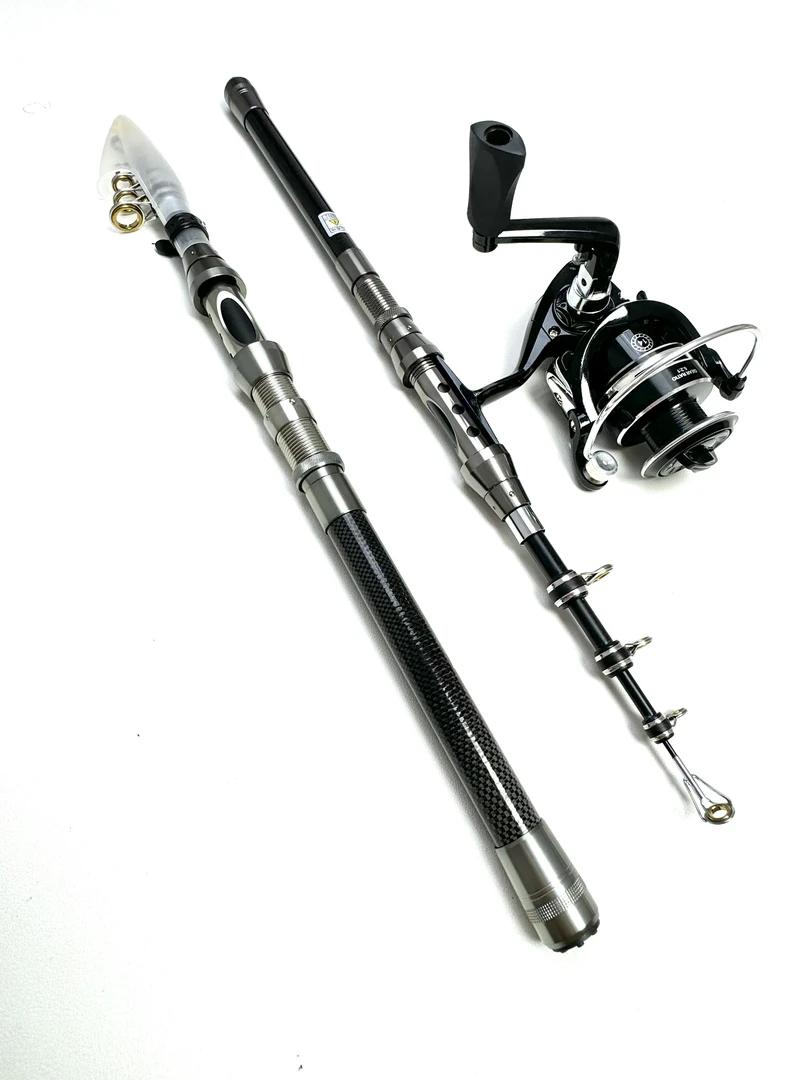 迷你伸缩小海竿路亚套装路滑纺车轮套装