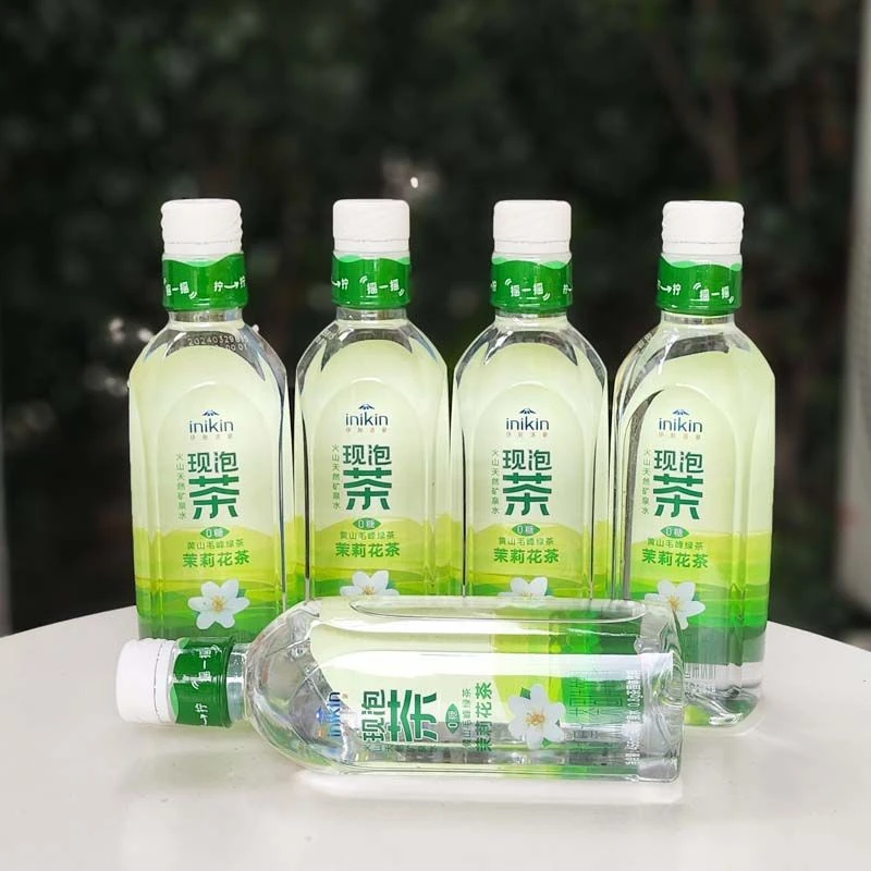 伊刻活泉现泡茶，0糖黄山毛峰绿茶茉莉花茶455ml*5瓶