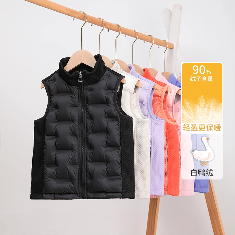 【JEP】雅鹿轻薄加厚儿童男童女童马甲90白鸭绒外穿背心Y3H06Z00930