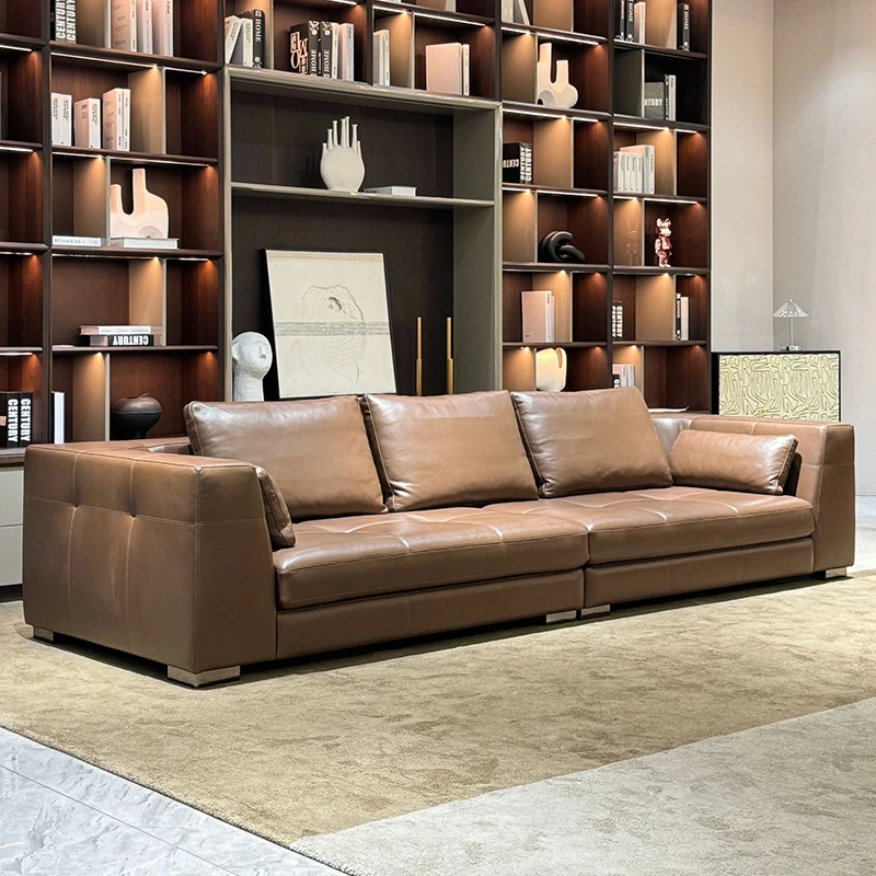 【布雷泽沙发】迪富龙意式轻奢真皮沙发客厅小户型现代简约直排