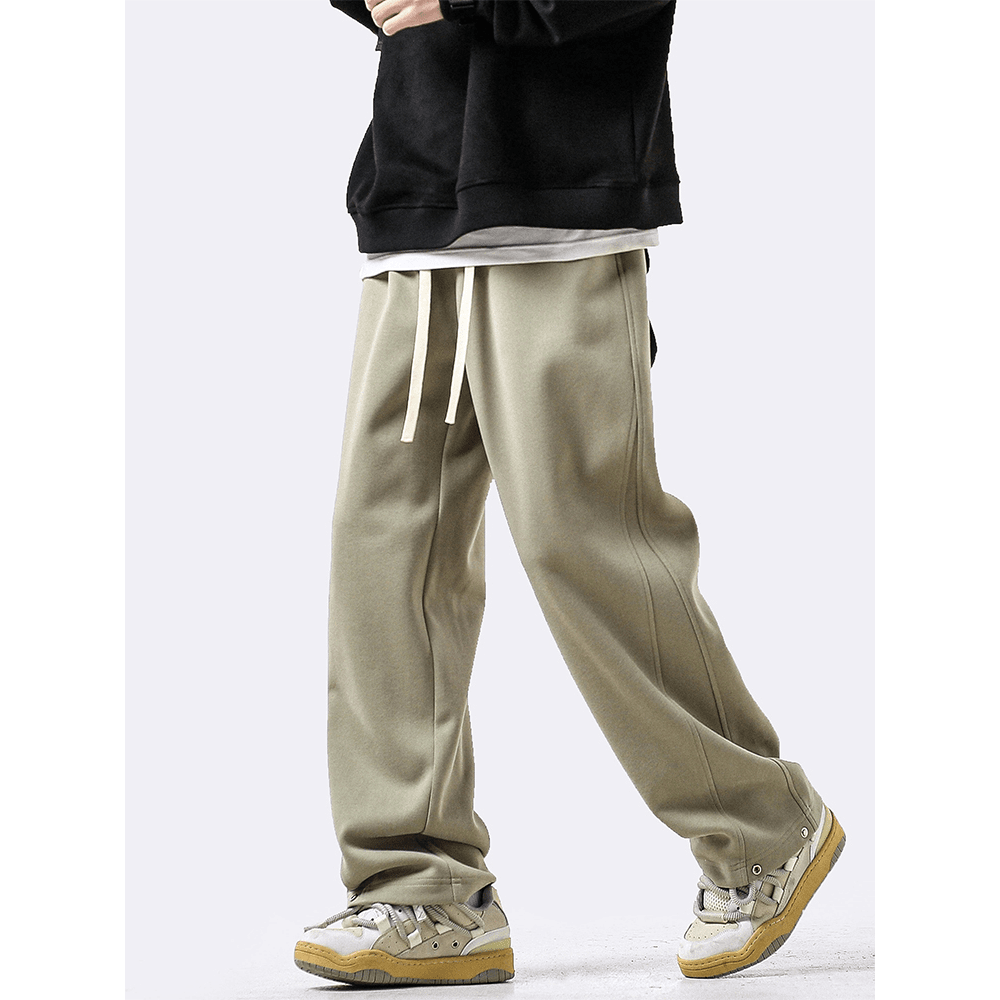 jk 服饰秋冬款垂感舒适直筒裤潮牌宽松显瘦百搭重磅阔腿裤休闲裤