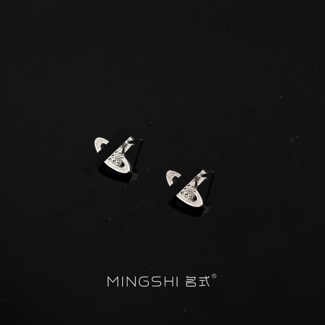 铜合金耳饰 【E036】法式优雅时尚气质个性简约耳环