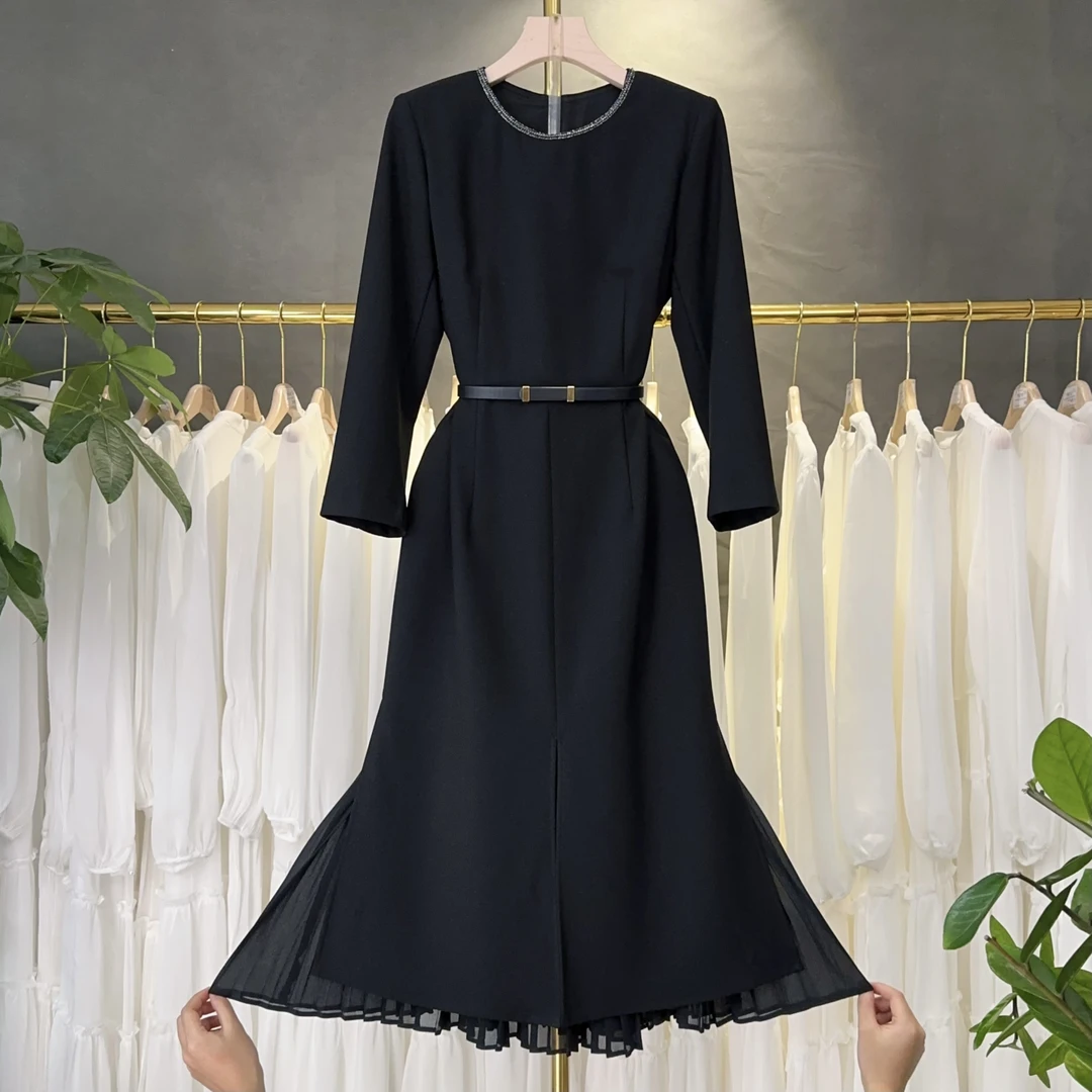 【现货】【RG2441】2024年秋冬新款时尚气质百搭减龄显瘦新款连衣裙