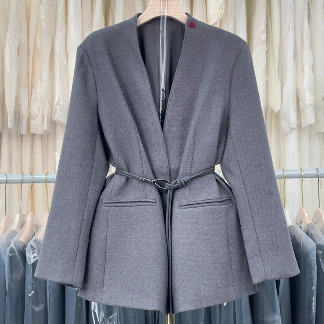 【RG3493】2024秋冬新款年时尚气质百搭减龄显瘦新款外套风衣