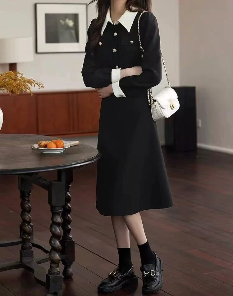 【现货】【RG2320】2024年秋冬新款百搭减龄显瘦新款连衣裙