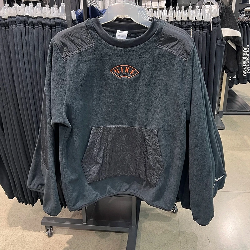 Nike/耐克卫衣男冬季圆领加绒运动保暖套头衫DQ5062-010