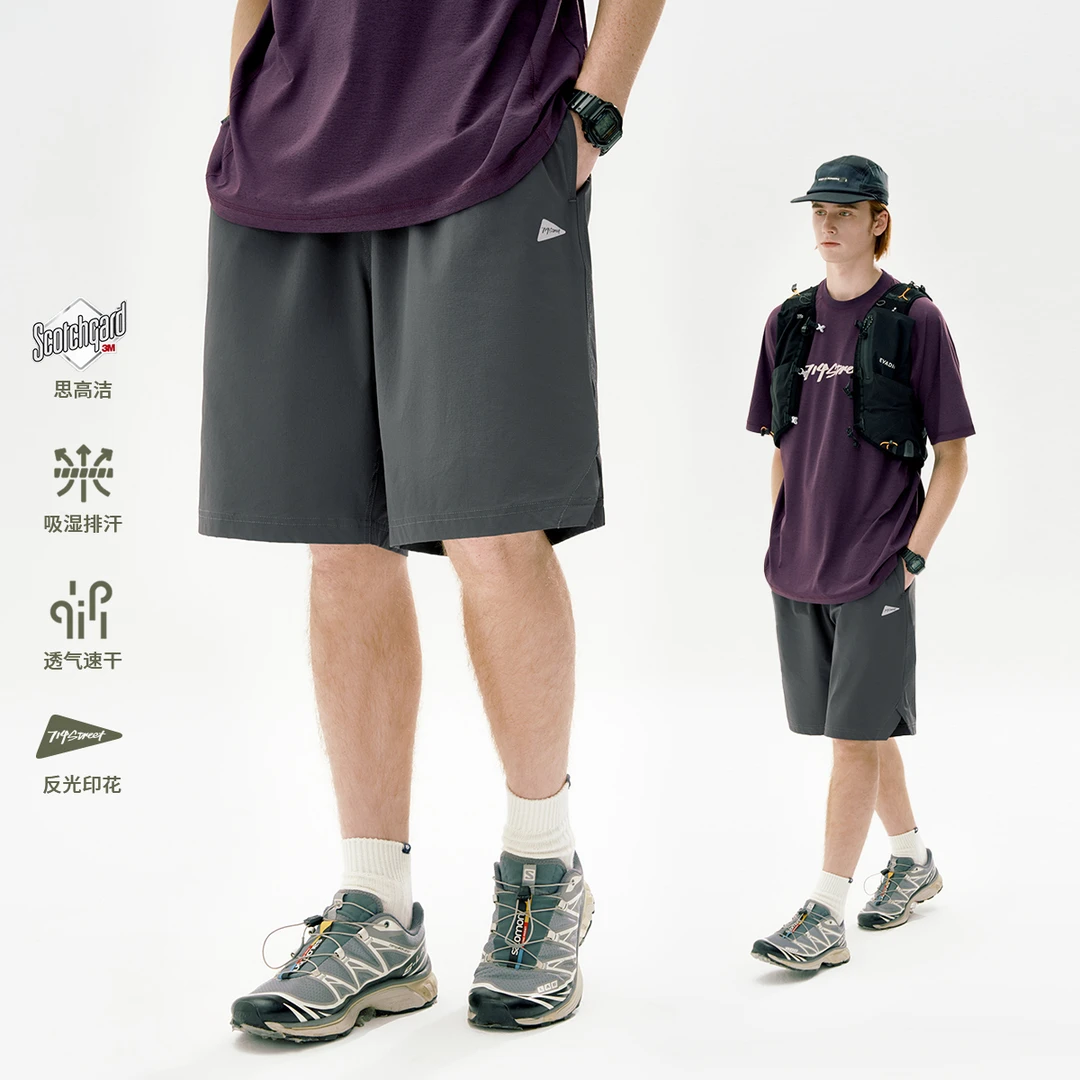 714street潮牌scotchgard速干透气运动短裤2024新款五分裤412164