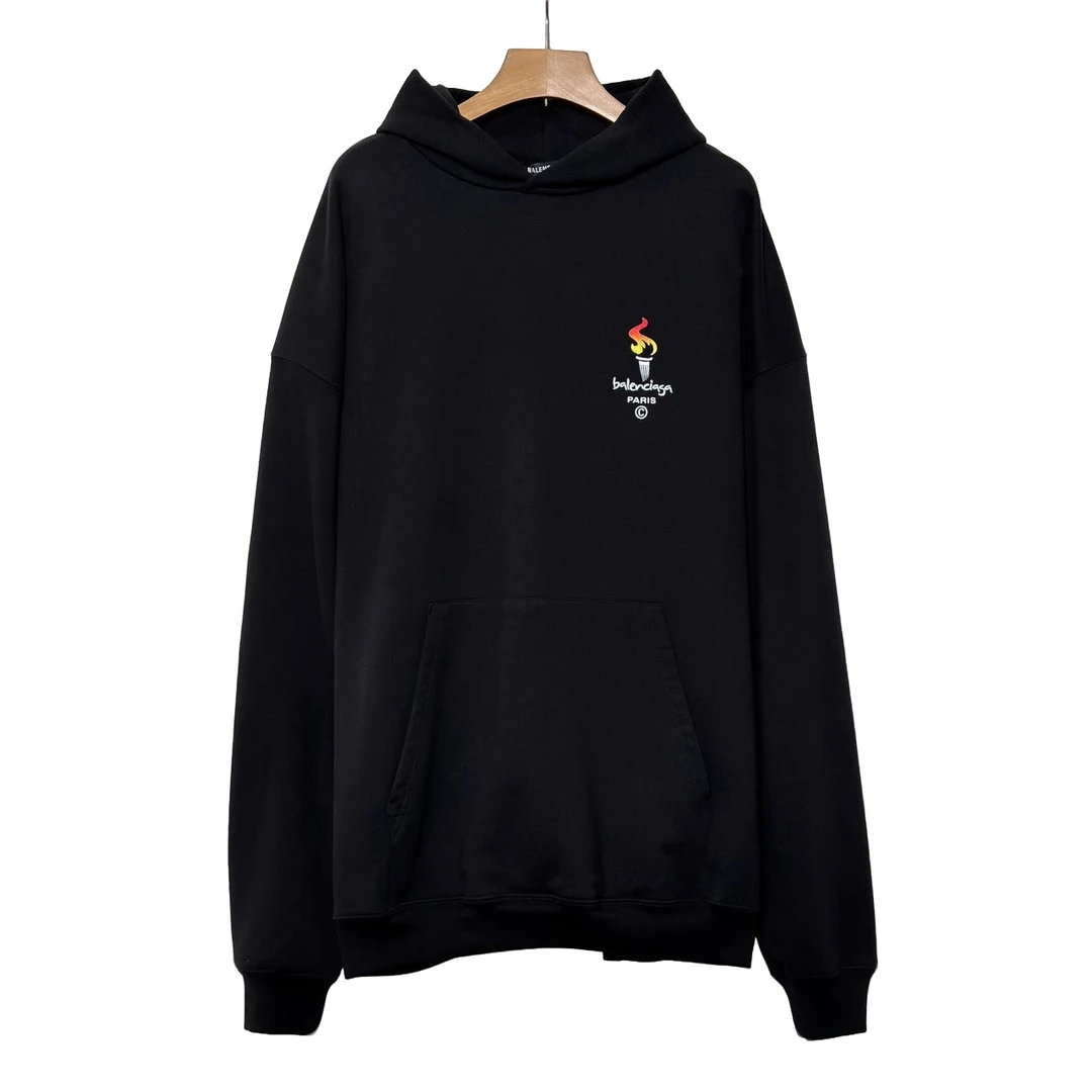 Balenciaga/巴黎世家 火炬刺绣logo 卫衣/XXS码/新带吊/XG-Y19666