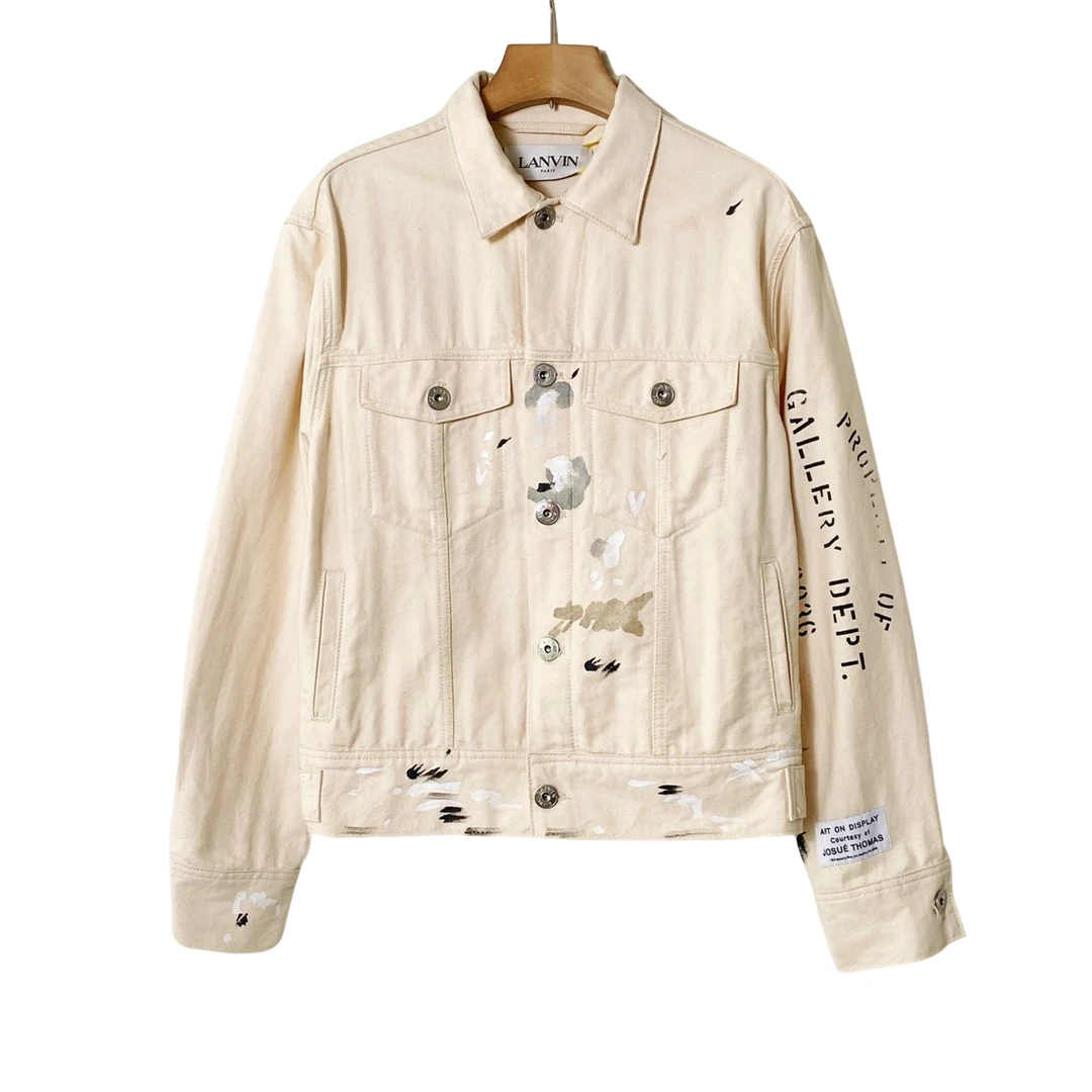 浪凡/LANVIN  时尚 休闲 logo 牛仔外套/48码/95+新/XG-Y19915