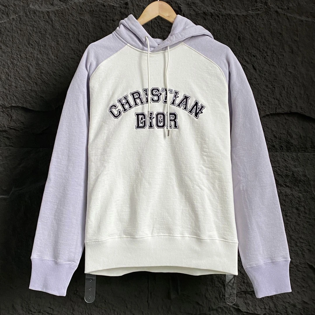 迪奥/Dior 时尚 kenny联名 拼接logo 卫衣/M码/新带吊/XG-Y11709