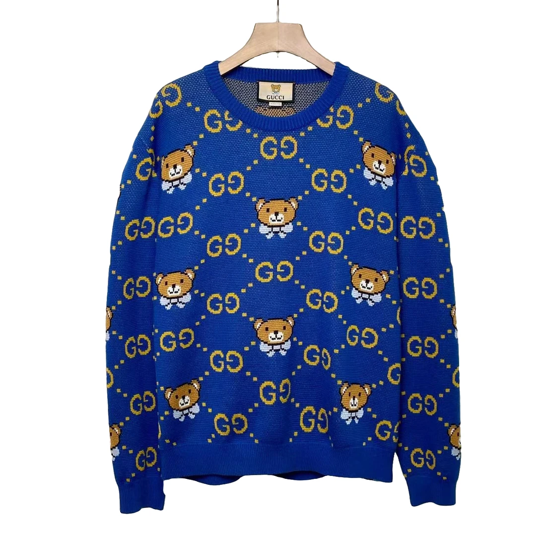 GUCCI/古驰 时尚  kai联名 小熊印花 毛衣/xxl码/95+新/XG-Y18461