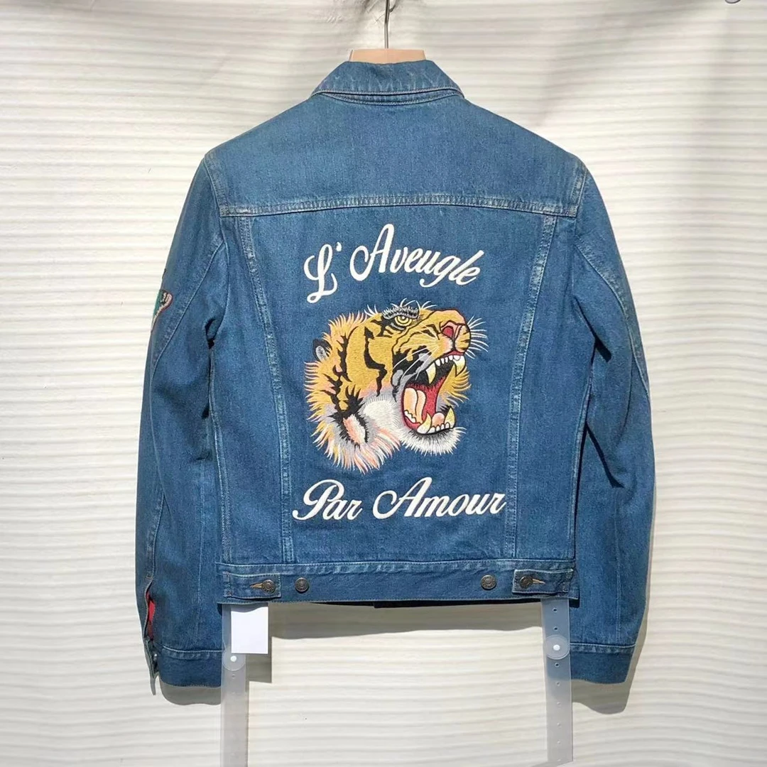 GUCCI/古驰 时尚 虎头蝴蝶刺绣logo 外套/44码/95+新/XG-Y17016
