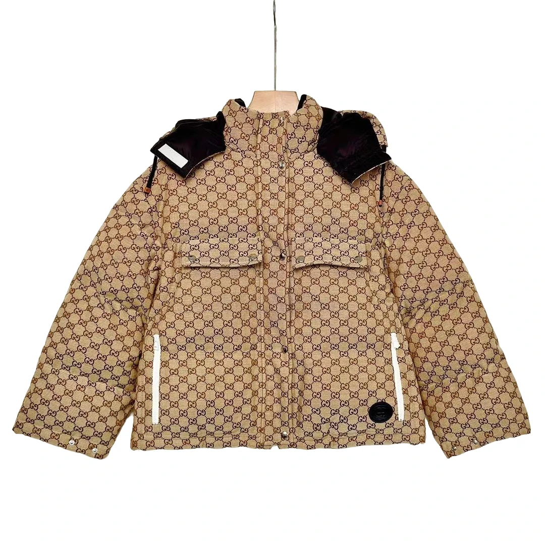 GUCCI/古驰 时尚 老花满印 潮流 羽绒服/42码/新带吊/XG-Y19796