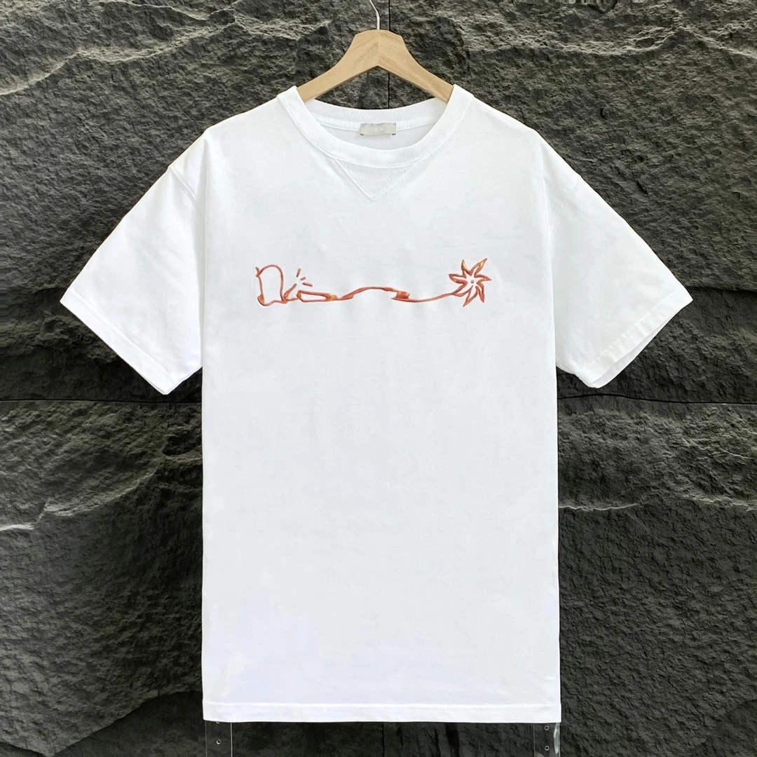 迪奥/Dior TS刺绣 时尚 休闲 短袖 T恤/M码/99+新吊牌/XG-Y12049