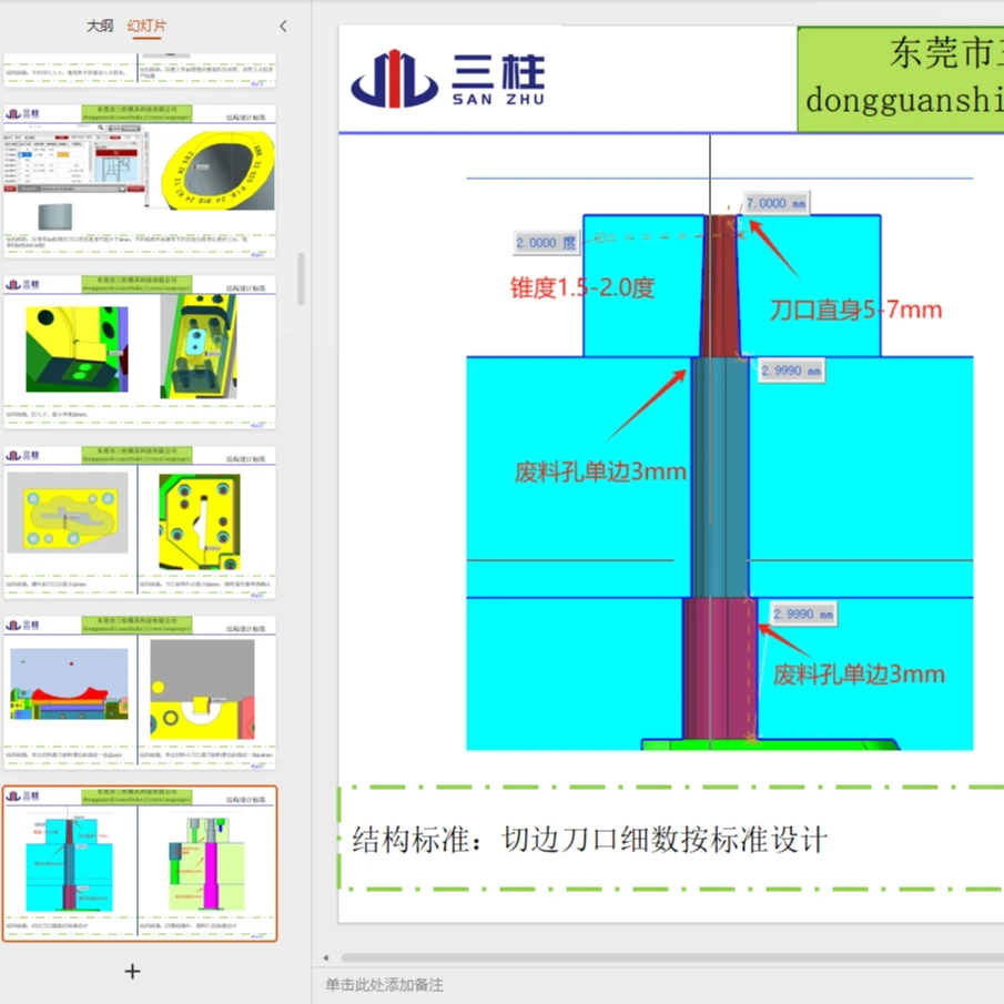 汽车冲压模具结构细节标准