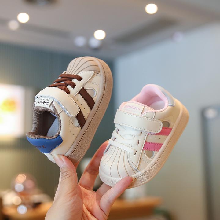 ABC婴幼儿鞋子秋季软底学步鞋男宝宝板鞋1一2-3岁女宝宝贝壳头鞋