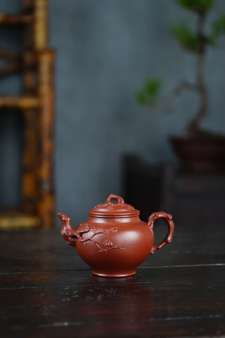 合盛紫砂 花器工堂 006 报春 朱泥 300cc  紫砂茶具