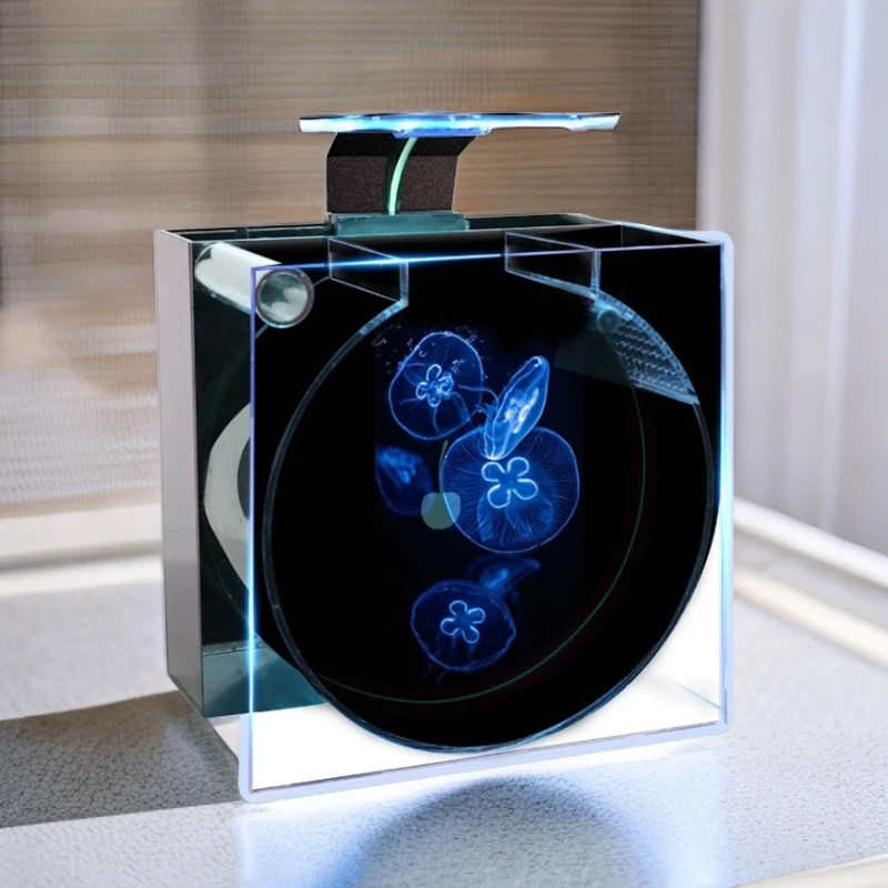 生态水母缸2.8L黄金容量背滤造流还原生态水母缸小丑鱼缸